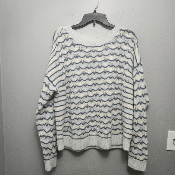 Club Monaco women's lightweight crew neck sweater size XL blue - Picture 1 of 6